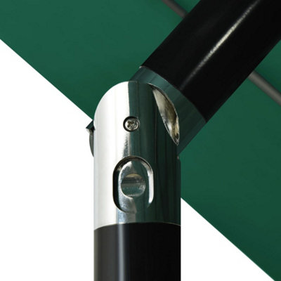 Berkfield 3-Tier Parasol with Aluminium Pole Green 3.5 m