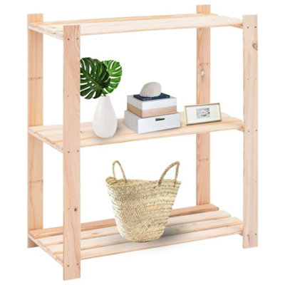 Berkfield 3-Tier Storage Racks 3 pcs 80x38x90 cm Solid Pinewood 150 kg