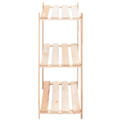 Berkfield 3-Tier Storage Racks 3 pcs 80x38x90 cm Solid Pinewood 150 kg