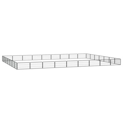 Berkfield 32-Panel Dog Playpen Black 100x50 cm Powder-coated Steel Price Comparisons | Compare The Build