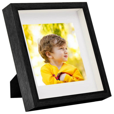 Berkfield 3D Box Photo Frames 5 pcs Black 23x23 cm for 13x13 cm Picture