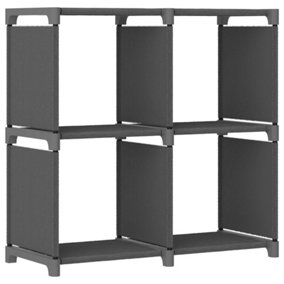 Berkfield 4-Cube Display Shelf Grey 69x30x72.5 cm Fabric