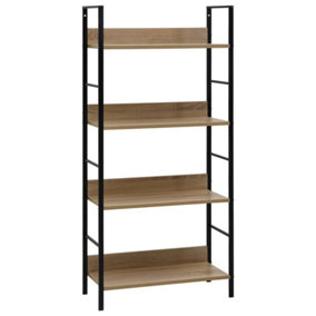 Berkfield 4-Layer Book Shelf Oak 60x27.6x124.5 cm Engineered Wood