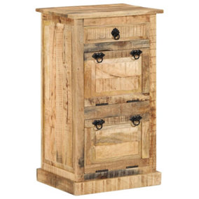 Berkfield 4-Layer Shoe Cabinet with Drawer Solid Rough Mango Wood