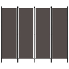 Berkfield 4-Panel Room Divider Anthracite 200x180 cm