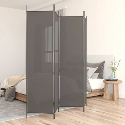 Berkfield 4-Panel Room Divider Anthracite 200x220 cm Fabric