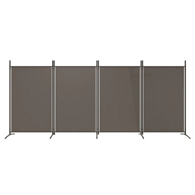 Berkfield 4-Panel Room Divider Anthracite 346x180 cm Fabric