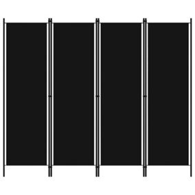 Berkfield 4-Panel Room Divider Black 200x180 cm