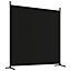 Berkfield 4-Panel Room Divider Black 698x180 cm Fabric