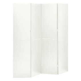 Berkfield 4-Panel Room Divider White 160x180 cm Steel