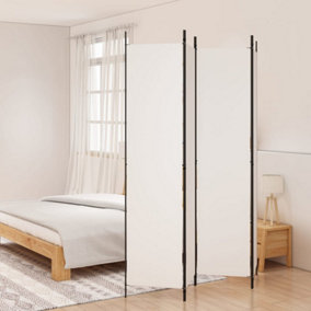 Berkfield 4-Panel Room Divider White 200x220 cm Fabric