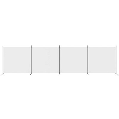 Berkfield 4-Panel Room Divider White 698x180 cm Fabric