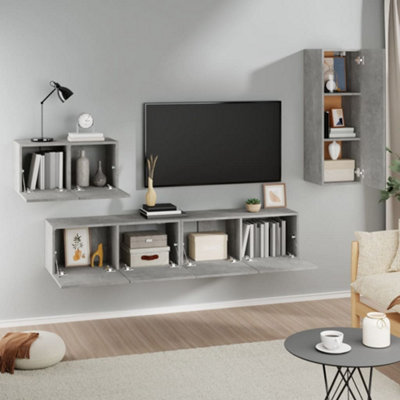 Slim wall deals mounted tv cabinet