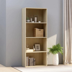 Berkfield 4-Tier Book Cabinet Sonoma Oak 60x30x151.5 cm Engineered Wood