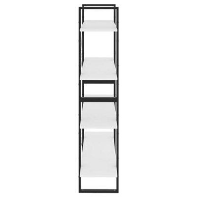 Berkfield 4-Tier Book Cabinet White 100x30x140 cm Engineered Wood