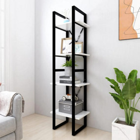 Berkfield 4-Tier Book Cabinet White 40x30x140 cm Engineered Wood