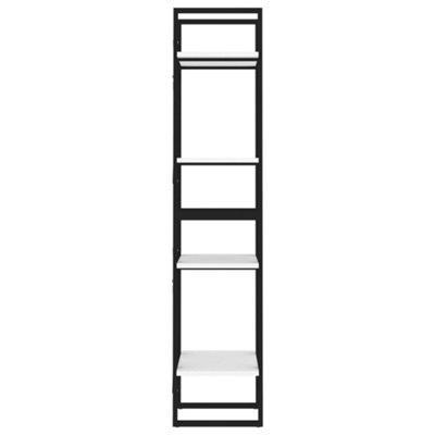 Berkfield 4-Tier Book Cabinet White 40x30x140 cm Engineered Wood