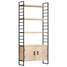 Berkfield 4-Tier Bookcase 80x30x180 cm Solid Mango Wood