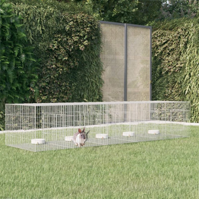 Berkfield 5-Panel Rabbit Cage 273x79x54 cm Galvanised Iron