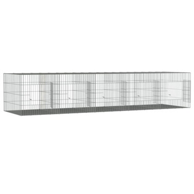Berkfield 5-Panel Rabbit Cage 273x79x54 cm Galvanised Iron