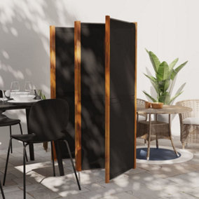 Berkfield 5-Panel Room Divider Black 350x180 cm