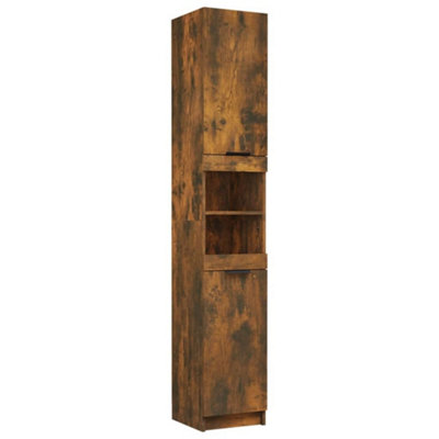 Berkfield 5 Piece Bathroom Cabinet Set Smoked Oak Engineered Wood
