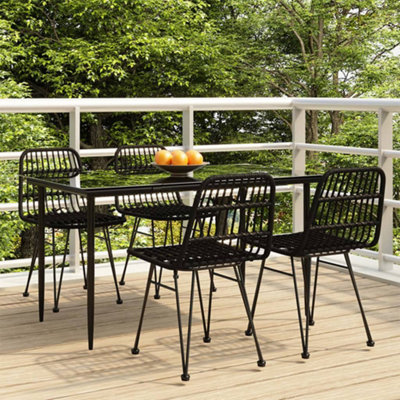 5 piece metal outdoor shop dining set