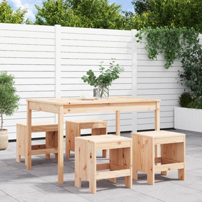 5 piece dining set deals solid wood