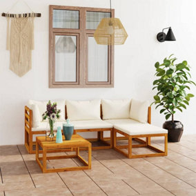 Berkfield 5 Piece Garden Lounge Set with Cushions Solid Wood Acacia (UK/IE/FI/NO only)