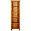 Berkfield 5-Tier Bookcase 45x22x140 cm Solid Oak Wood