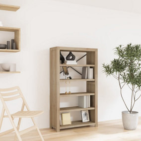 Berkfield 5-Tier Bookcase 80x30x140 cm Solid Wood Acacia