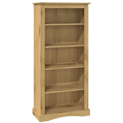 Berkfield 5-Tier Bookcase Mexican Pine Corona Range 81x40x170 cm