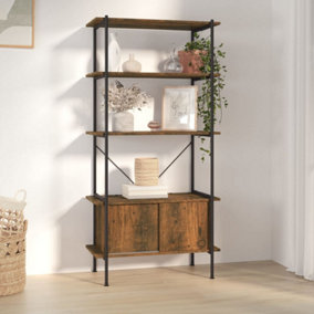 Berkfield 5-Tier Shelving Unit with Cabinet 80x40x163 cm Steel and Engineered Wood