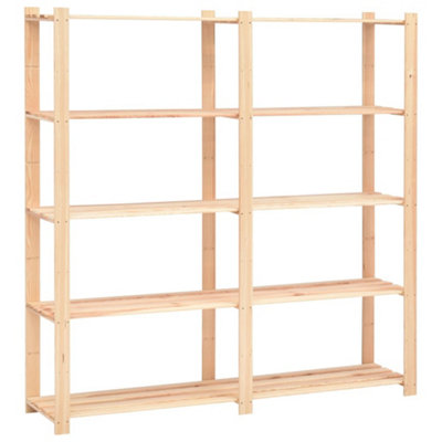 Berkfield 5-Tier Storage Rack 170x38x170 cm Solid Pinewood 500 kg