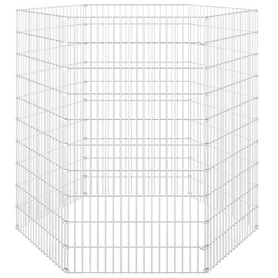Berkfield 6-Panel Rabbit Cage 54x100 cm Galvanised Iron