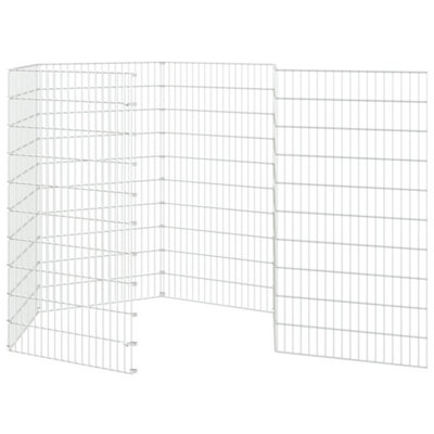Berkfield 6-Panel Rabbit Cage 54x100 cm Galvanised Iron