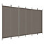 Berkfield 6-Panel Room Divider Anthracite 300x200 cm Fabric