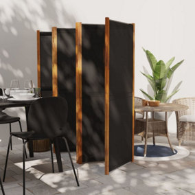 Berkfield 6-Panel Room Divider Black 420x180 cm