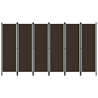Berkfield 6-Panel Room Divider Brown 300x180 cm