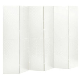 Berkfield 6-Panel Room Divider White 240x180 cm Steel