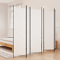 Berkfield 6-Panel Room Divider White 300x200 cm Fabric