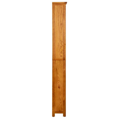 Berkfield 6-Tier Bookcase 80x22.5x180 cm Solid Oak Wood