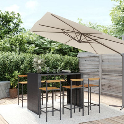 Bar style store patio set