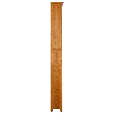 Berkfield 7-Tier Bookcase 90x22.5x200 cm Solid Oak Wood