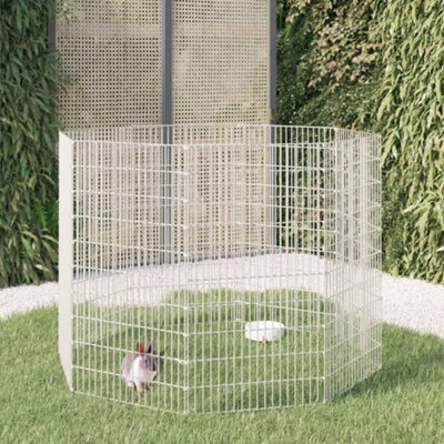 Berkfield 8-Panel Rabbit Cage 54x100 cm Galvanised Iron
