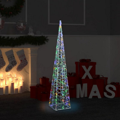 Berkfield Acrylic Decorative LED Light Cone Multicolour 120 cm