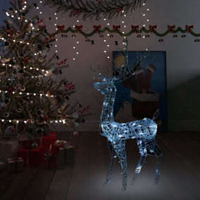 Berkfield Acrylic Reindeer Christmas Decoration 140 LEDs 120 cm Cold White
