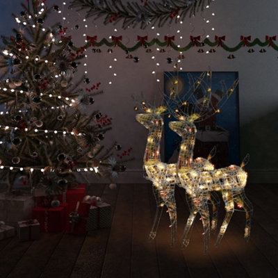 Berkfield Acrylic Reindeer Christmas Decorations 2 pcs 120cm Multicolour Price Comparisons | Compare The Build