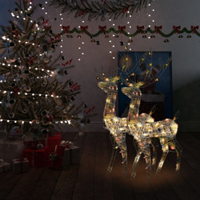 Berkfield Acrylic Reindeer Christmas Decorations 2 pcs 120cm Multicolour