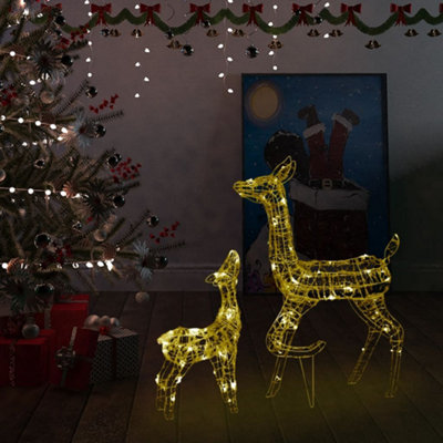 Berkfield Acrylic Reindeer Family Christmas Decoration 160 LED Warm White Price Comparisons | Compare The Build